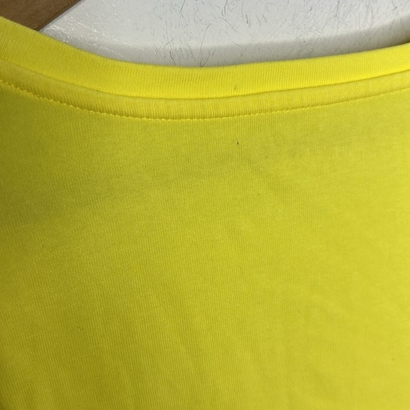 LILLY PULITZER Calla Yellow Square Neck Ruffle Sleeve Short Sleeve T Shirt - Picture 11 of 11